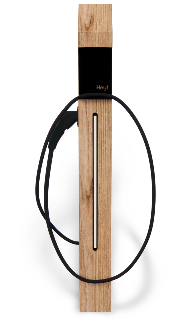 Hey!One laadpaal eikenhout